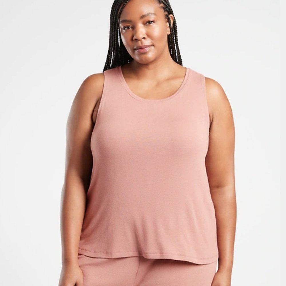 Athleta Well Rested Rib Sleep Tank, NWT, palermo pink